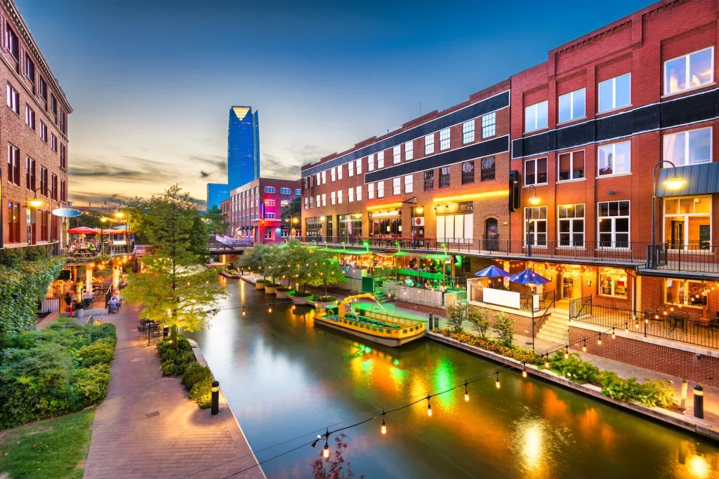 Walk along the Bricktown Canal